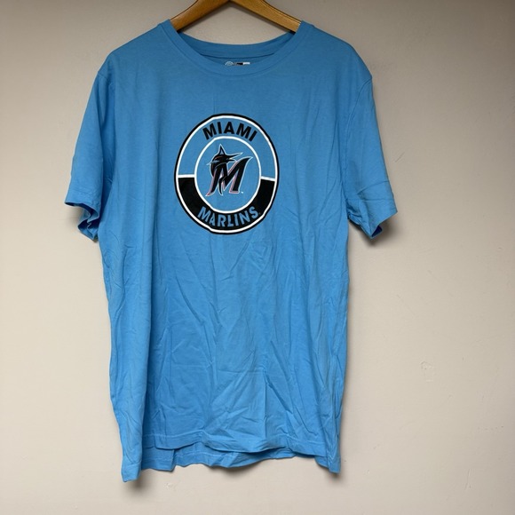 Miami Marlins Nike Authentic Dri Fit Blue Velocity Workout Shirt Size XL EUC - Picture 1 of 6
